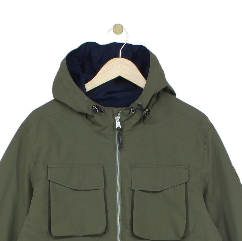 Mens Waterproof Jacket Full Zip Outdoor Hooded