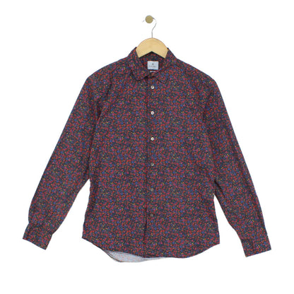 Mens Floral Shirt Slim Fit