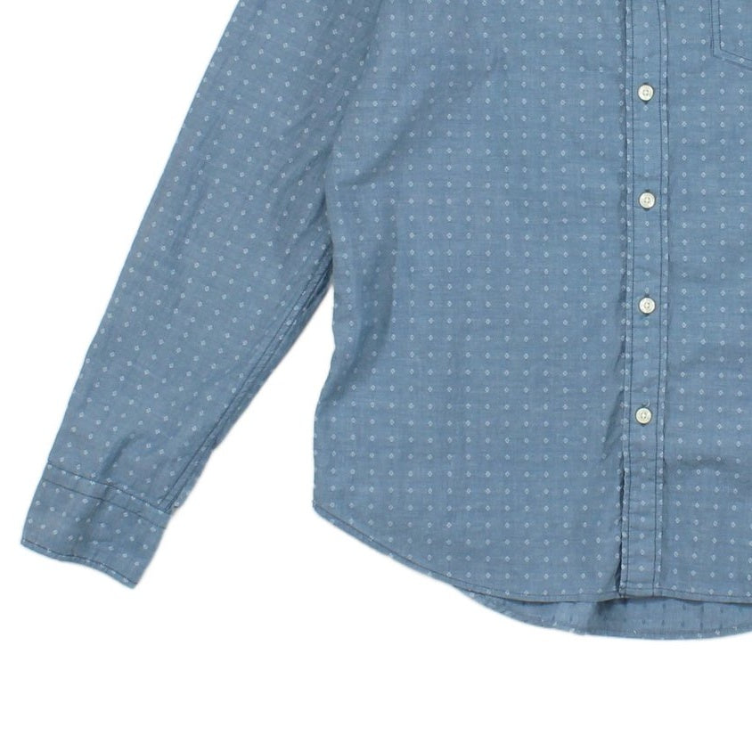 Mens Patterned Shirt Slim Fit Button Up Long Sleeve