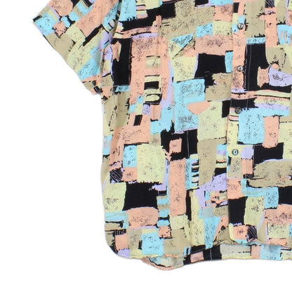 Mens Abstract Shirt Short Sleeve  Viscose