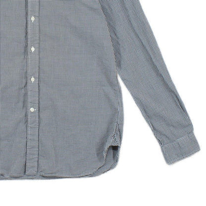Mens Shirt Check Button Down Slim Fit