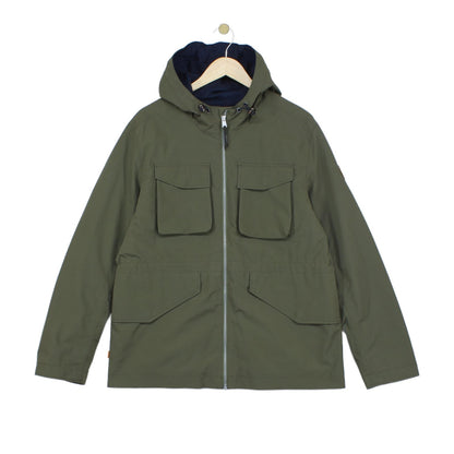 Mens Waterproof Jacket Full Zip Outdoor Hooded