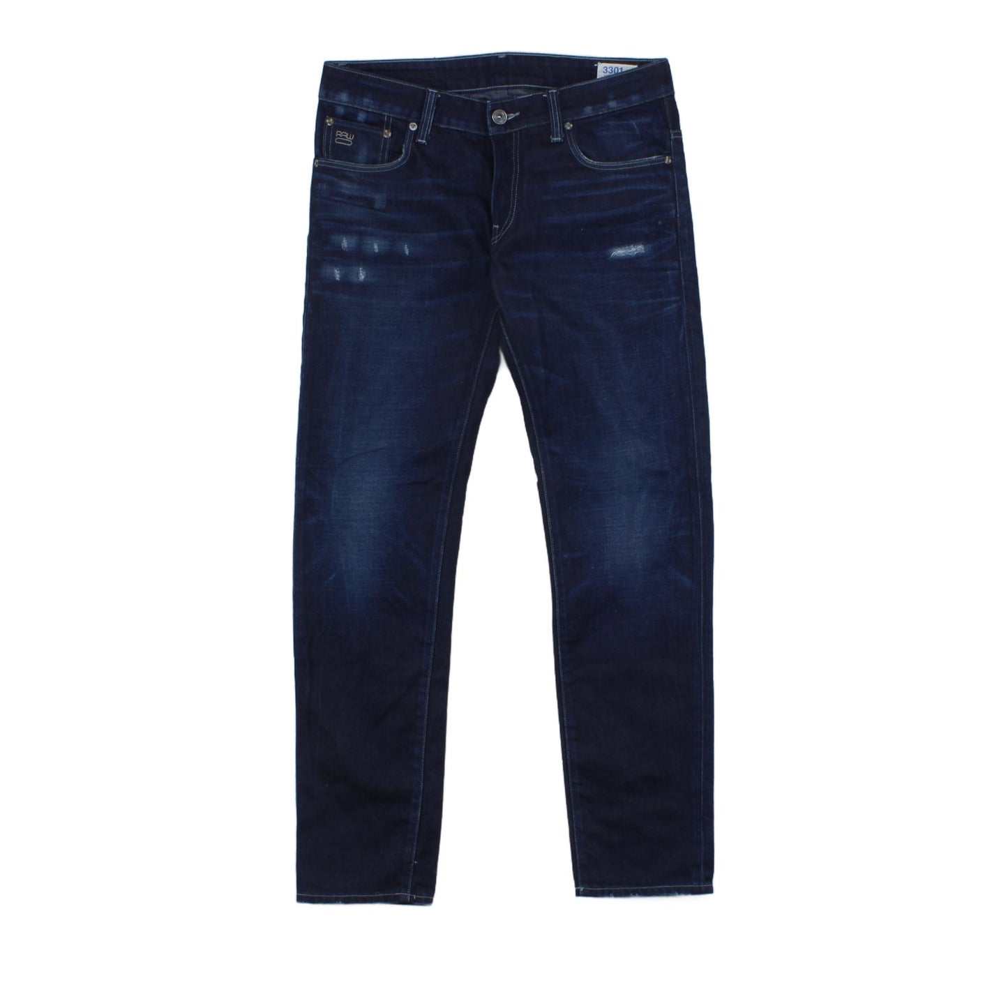 Mens 3301 Jeans Low Tapered Button Fly