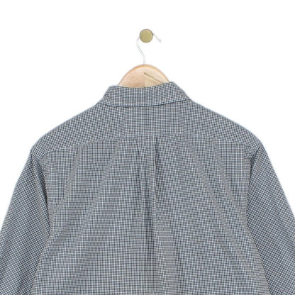 Mens Shirt Check Button Down Slim Fit