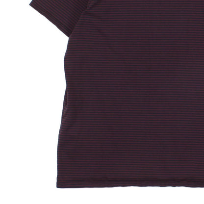 Mens Striped T-Shirt Pocket Crew Neck Short Sleeve