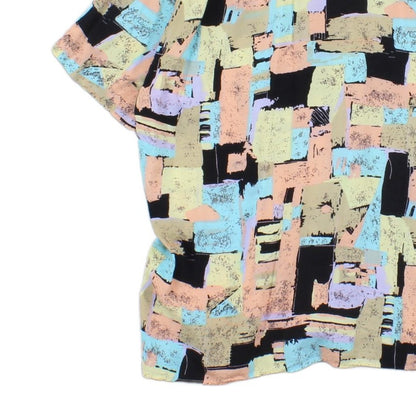 Mens Abstract Shirt Short Sleeve  Viscose