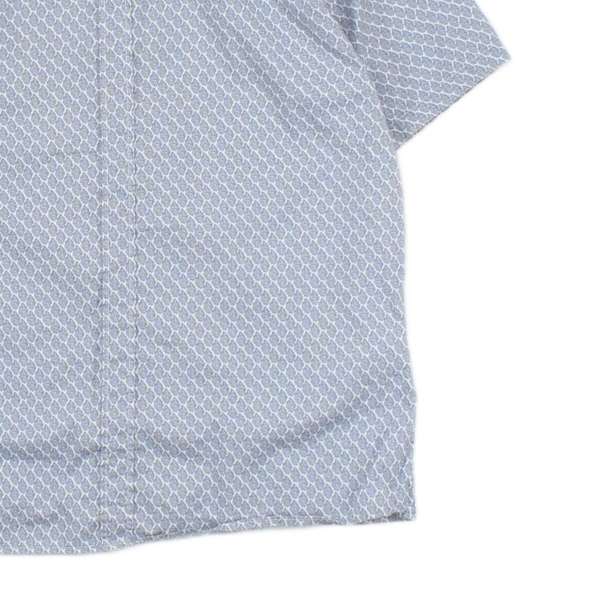 Mens Patterned Shirt Short Sleeve Slim Fit Button Up