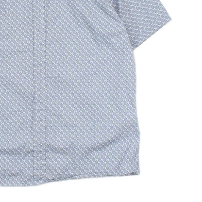 Mens Patterned Shirt Short Sleeve Slim Fit Button Up