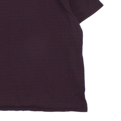 Mens Striped T-Shirt Pocket Crew Neck Short Sleeve
