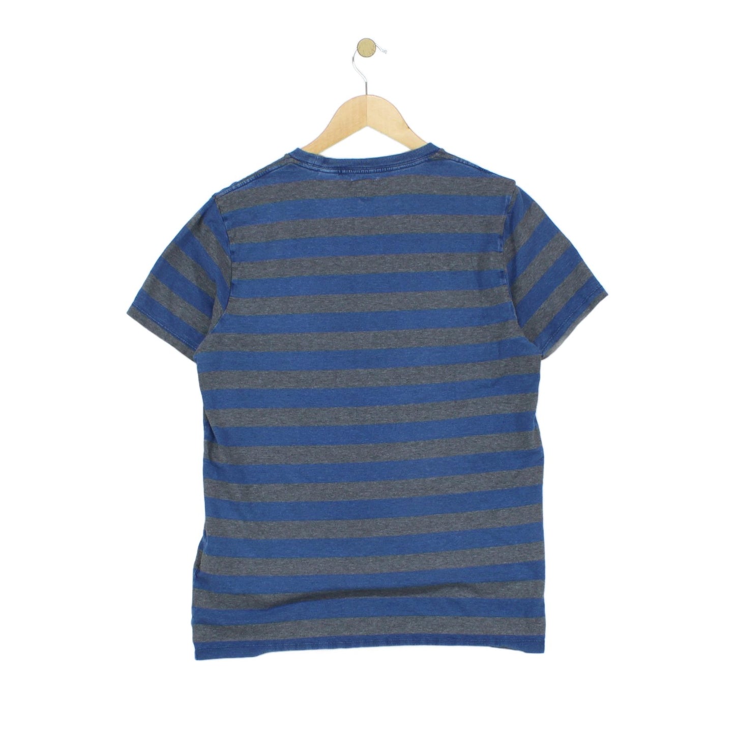 Mens Striped T-Shirt Crew Neck Short Sleeve