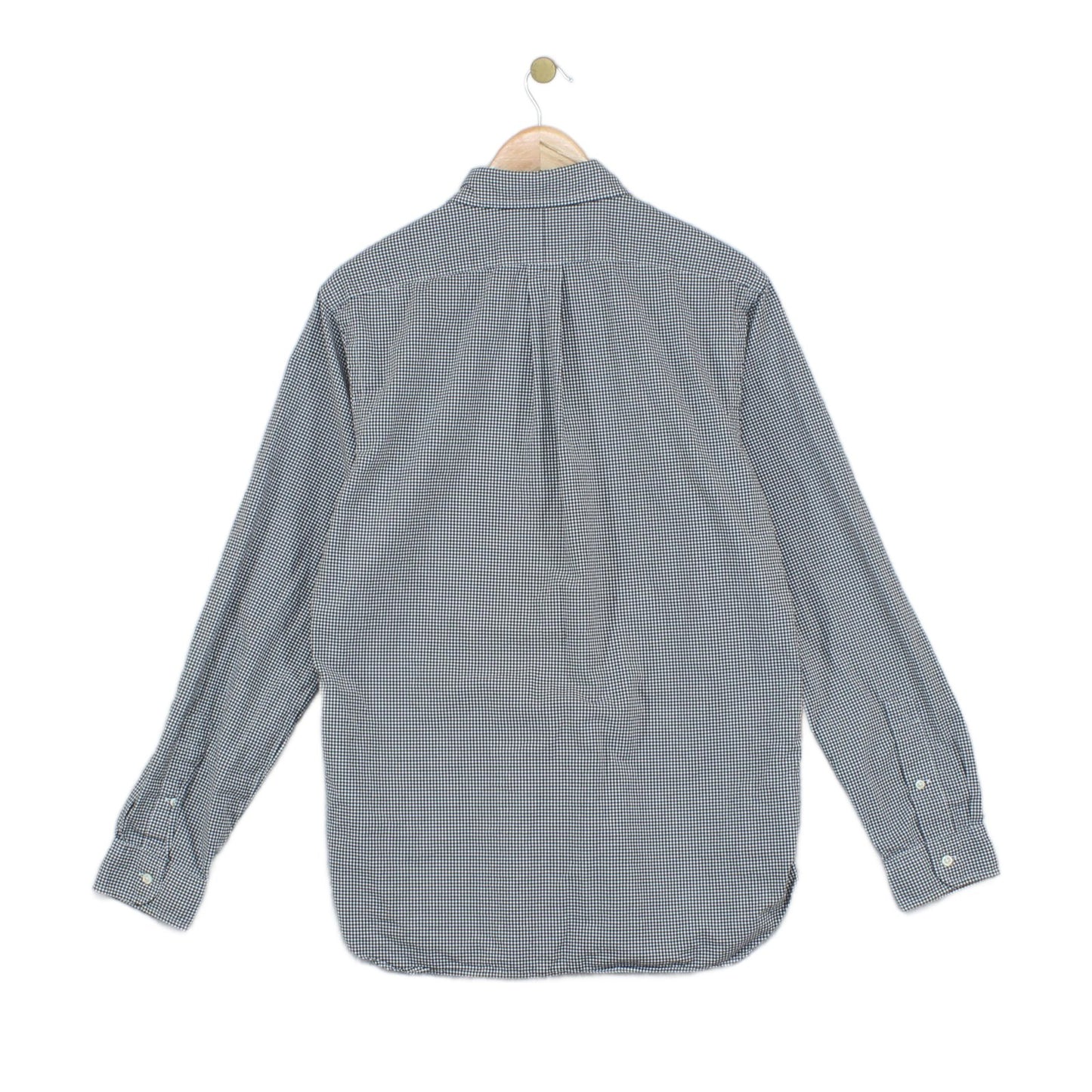 Mens Shirt Check Button Down Slim Fit