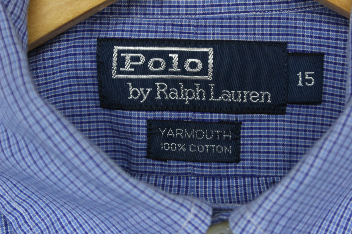 Mens Check Shirt Long Sleeve Button Down Classic
