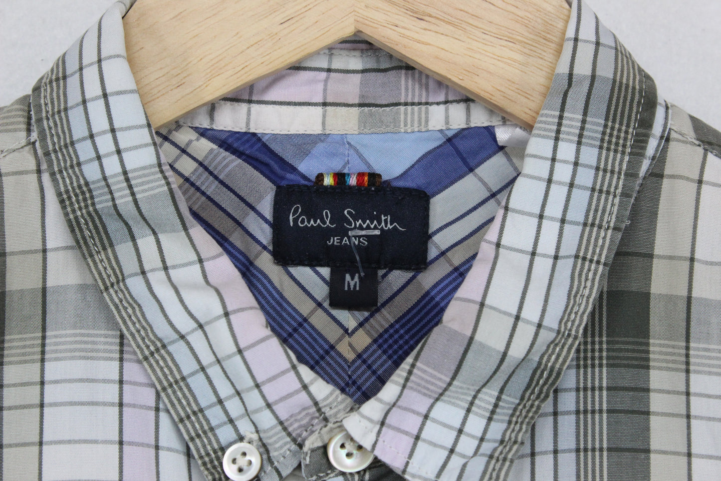 Mens Check Shirt Button Up Short Sleeve