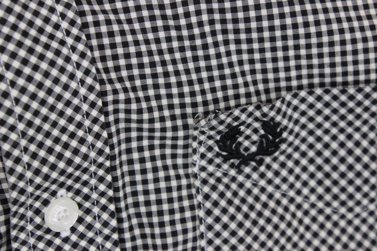 Mens Check Shirt Gingham Button Down Classic