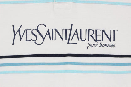Mens Striped Polo Shirt Spell Out