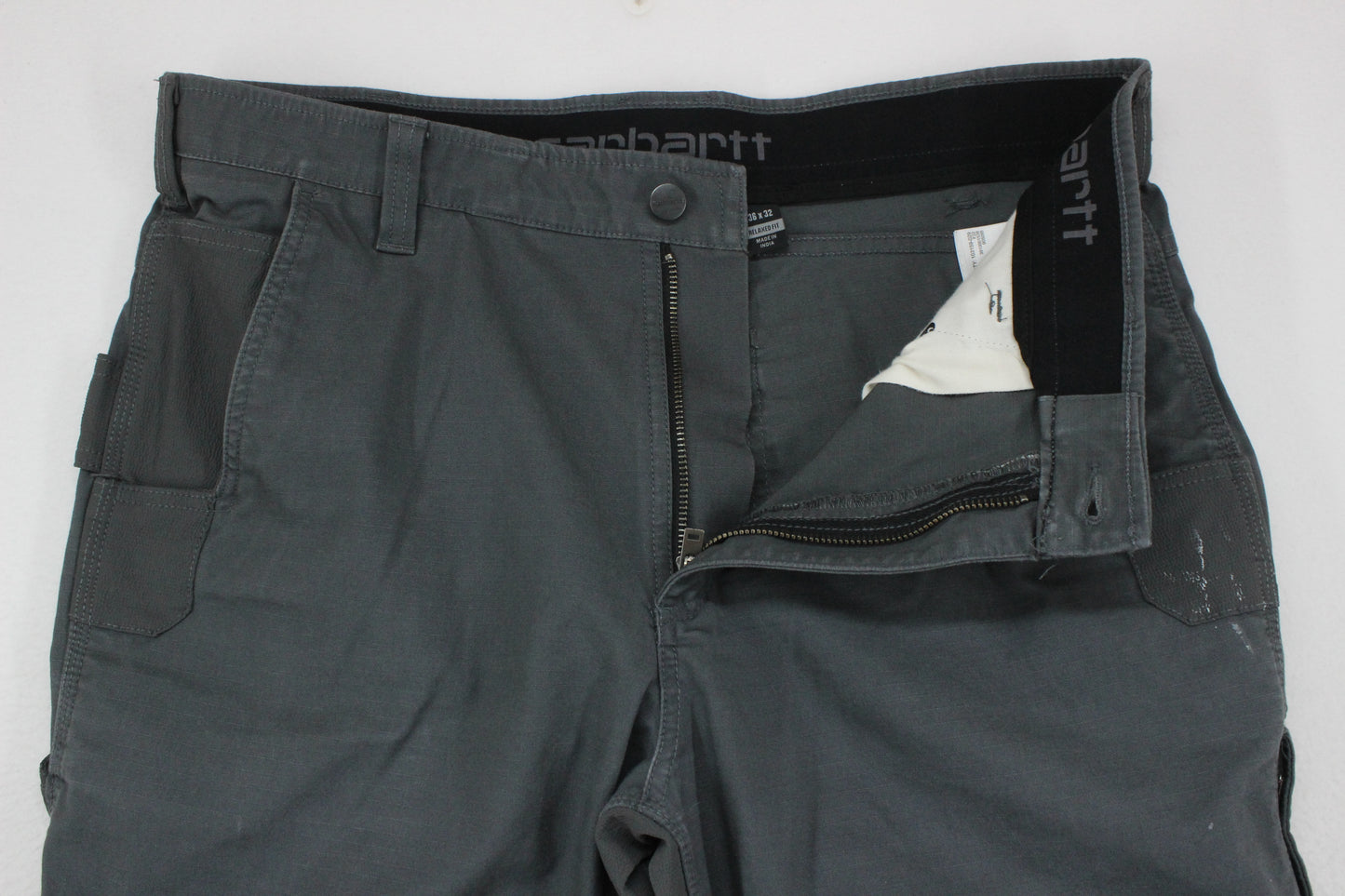 Mens Cargo Trousers Durable Workwear Ripstop Steel