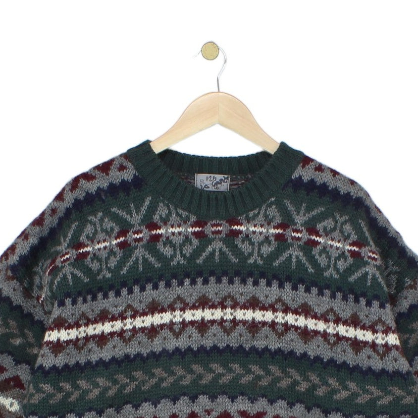 Mens Fair Isle Jumper Uk Made Wool