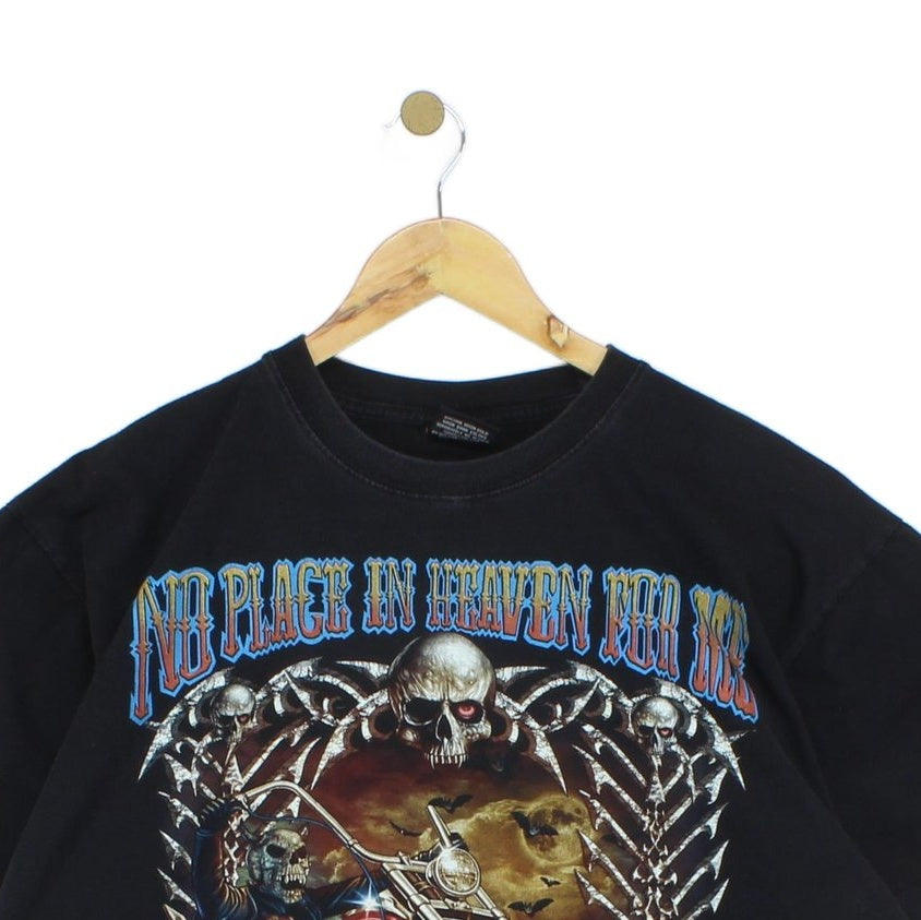Mens Graphic T-Shirt Biker Skull