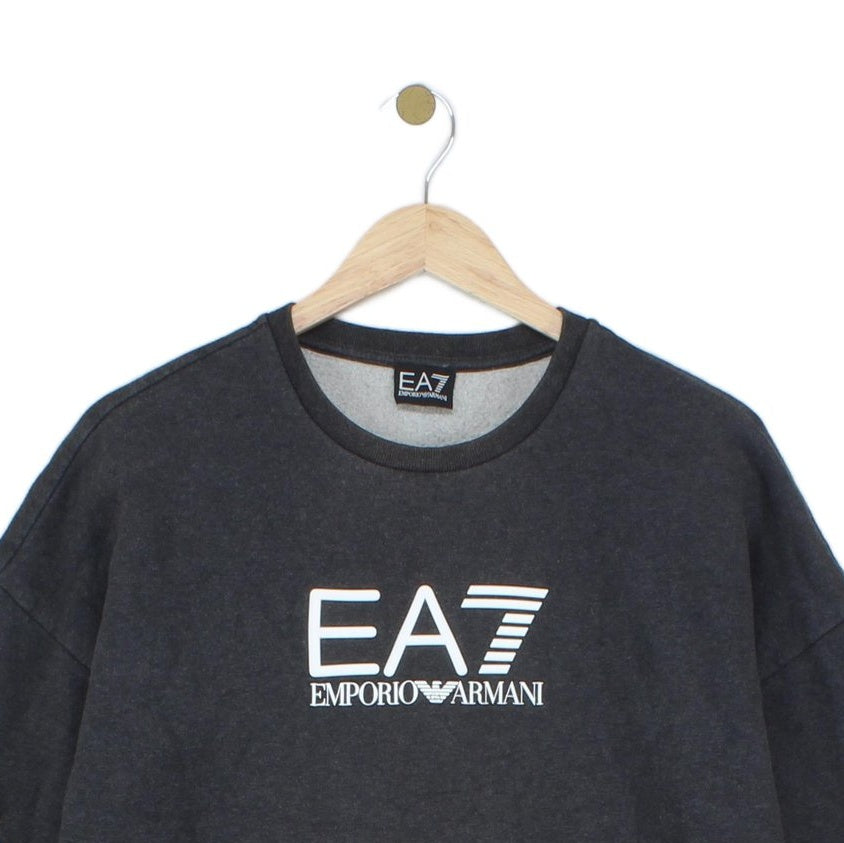 Mens Sweatshirt Logo Print Crew Neck Long Sleeve