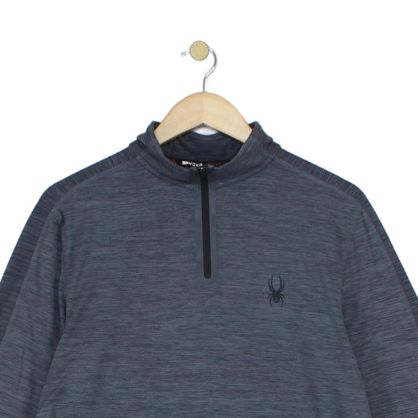 Mens 1/4 Zip Sweatshirt Activewear Long Sleeve Base Layer