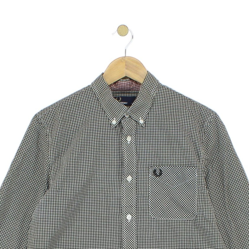 Mens Check Shirt Gingham Button Down Classic