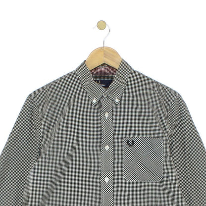 Mens Check Shirt Gingham Button Down Classic