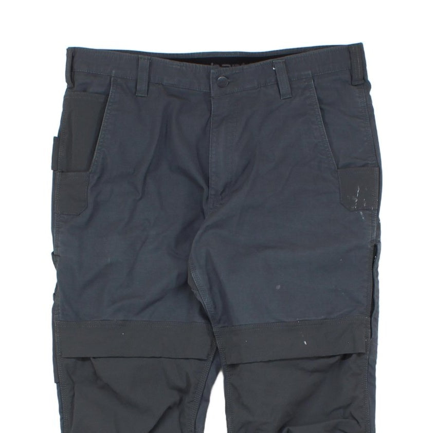 Mens Cargo Trousers Durable Workwear Ripstop Steel