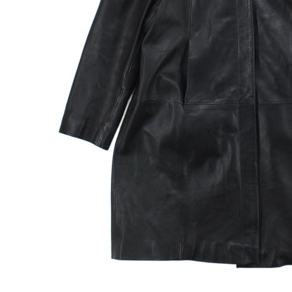 Womens Leather Overcoat Classic Long