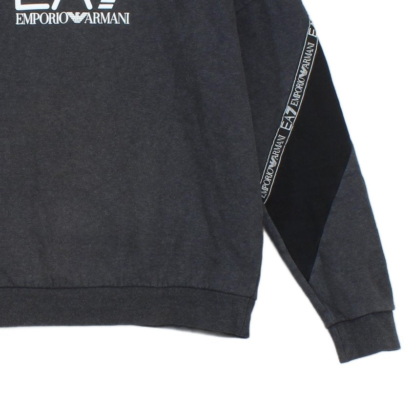 Mens Sweatshirt Logo Print Crew Neck Long Sleeve