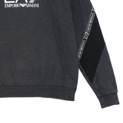 Mens Sweatshirt Logo Print Crew Neck Long Sleeve