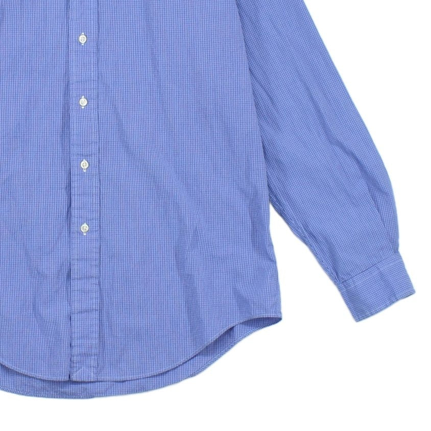 Mens Check Shirt Long Sleeve Button Down Classic