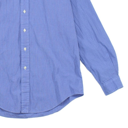 Mens Check Shirt Long Sleeve Button Down Classic