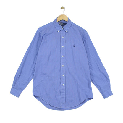 Mens Check Shirt Long Sleeve Button Down Classic