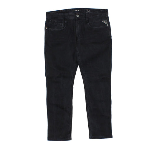 Mens Jeans Zip Fly Denim Slim Fit Faded