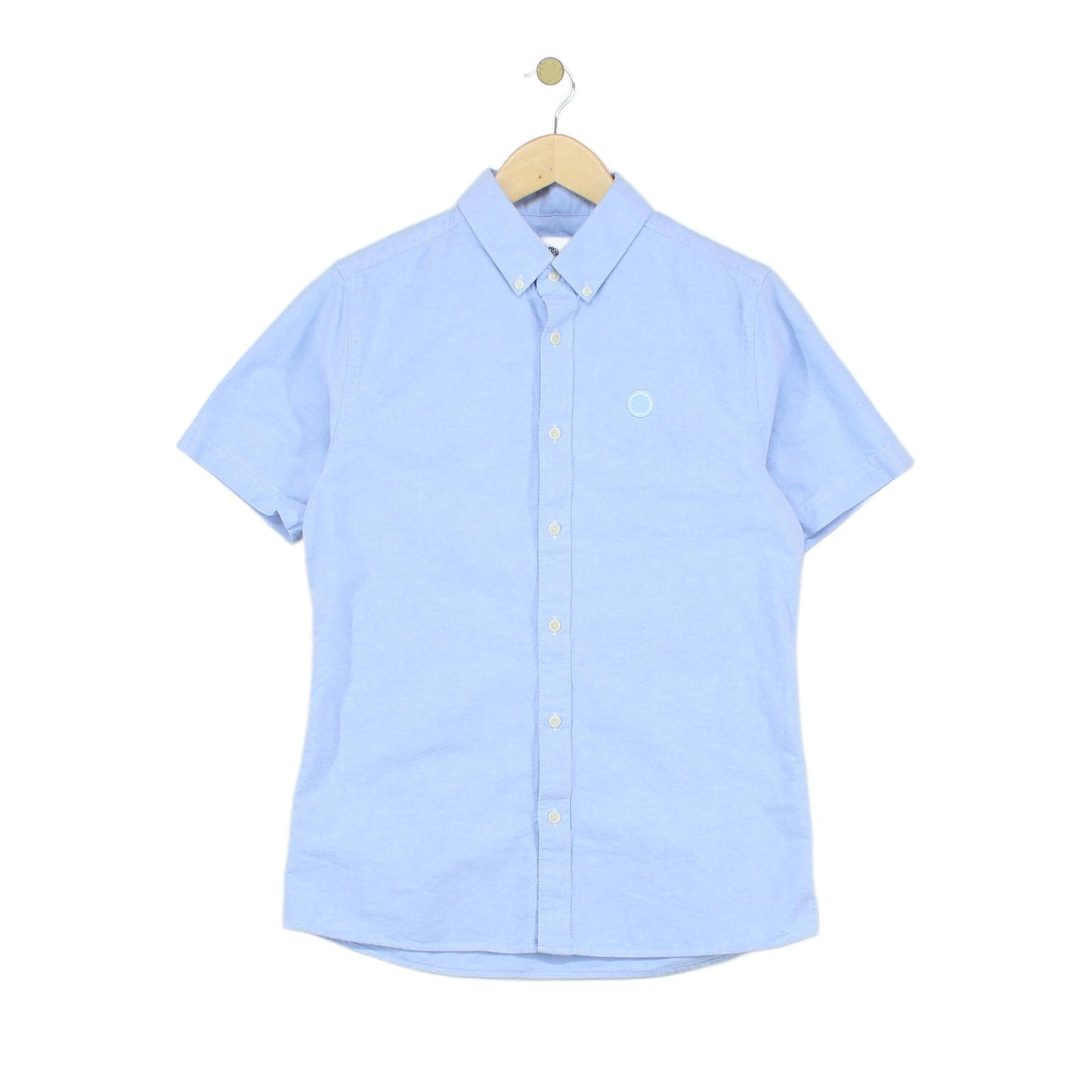 Mens Shirt Short Sleeve Collared Button Up Summer