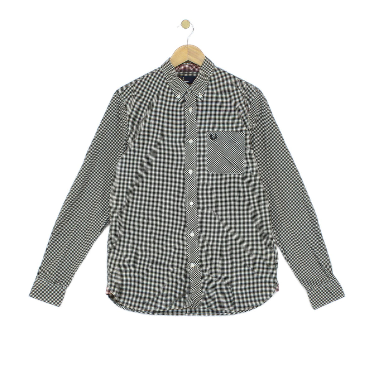 Mens Check Shirt Gingham Button Down Classic
