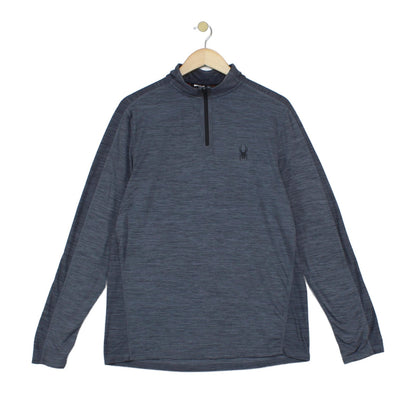 Mens 1/4 Zip Sweatshirt Activewear Long Sleeve Base Layer