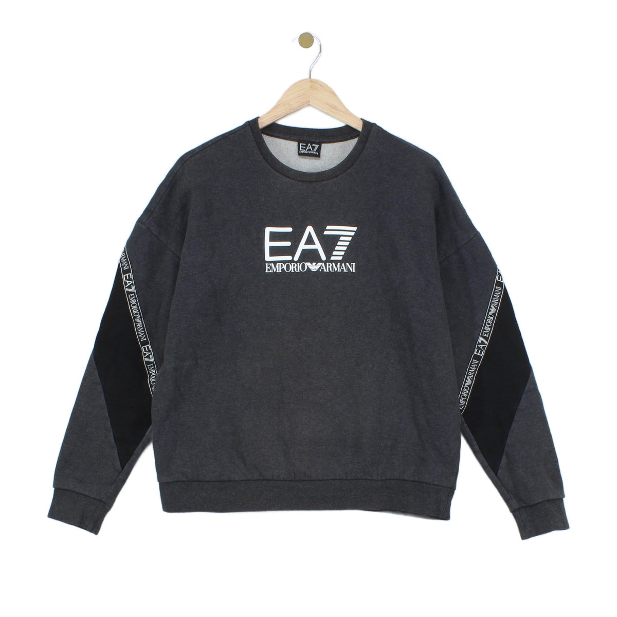 Mens Sweatshirt Logo Print Crew Neck Long Sleeve