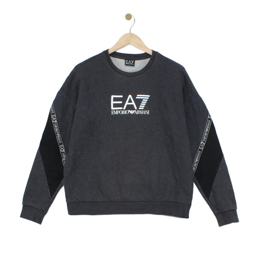 Mens Sweatshirt Logo Print Crew Neck Long Sleeve