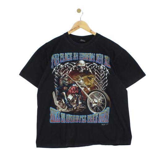 Mens Graphic T-Shirt Biker Skull