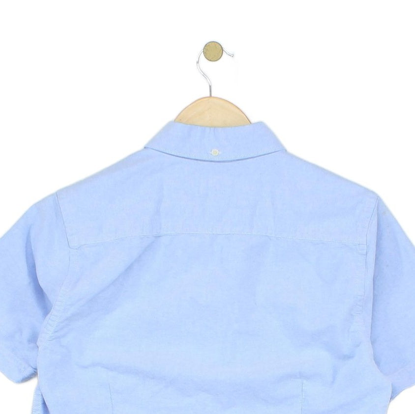 Mens Shirt Short Sleeve Collared Button Up Summer