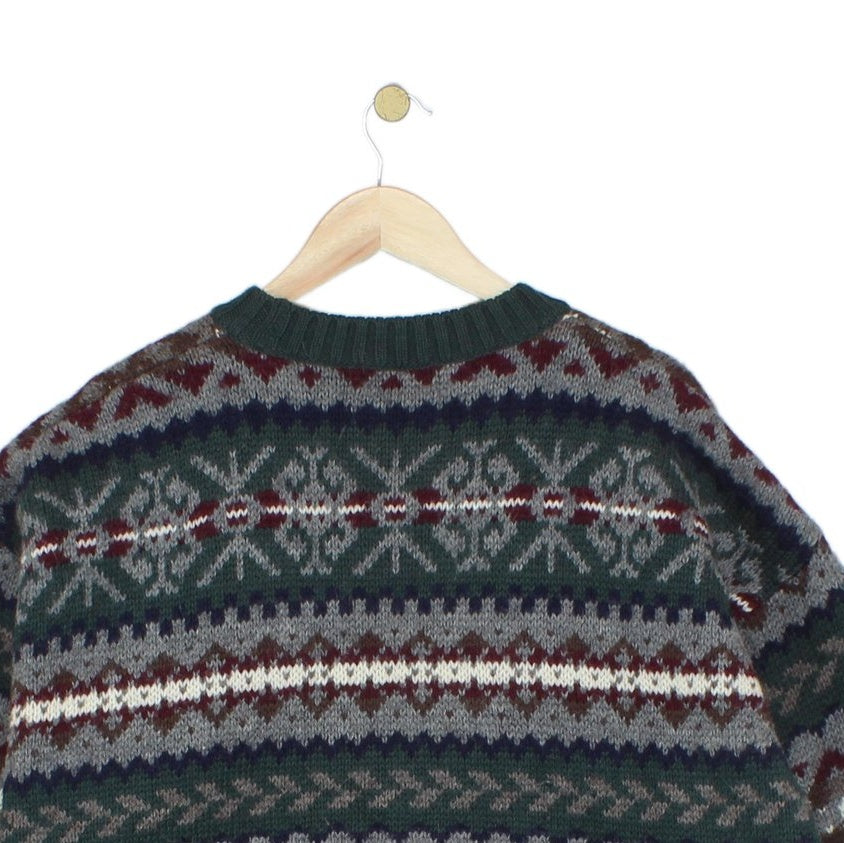 Mens Fair Isle Jumper Uk Made Wool