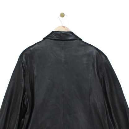 Womens Leather Overcoat Classic Long