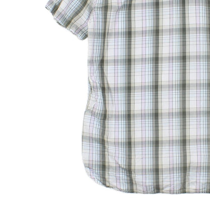 Mens Check Shirt Button Up Short Sleeve