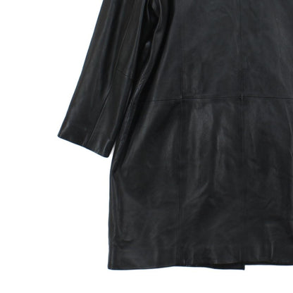Womens Leather Overcoat Classic Long