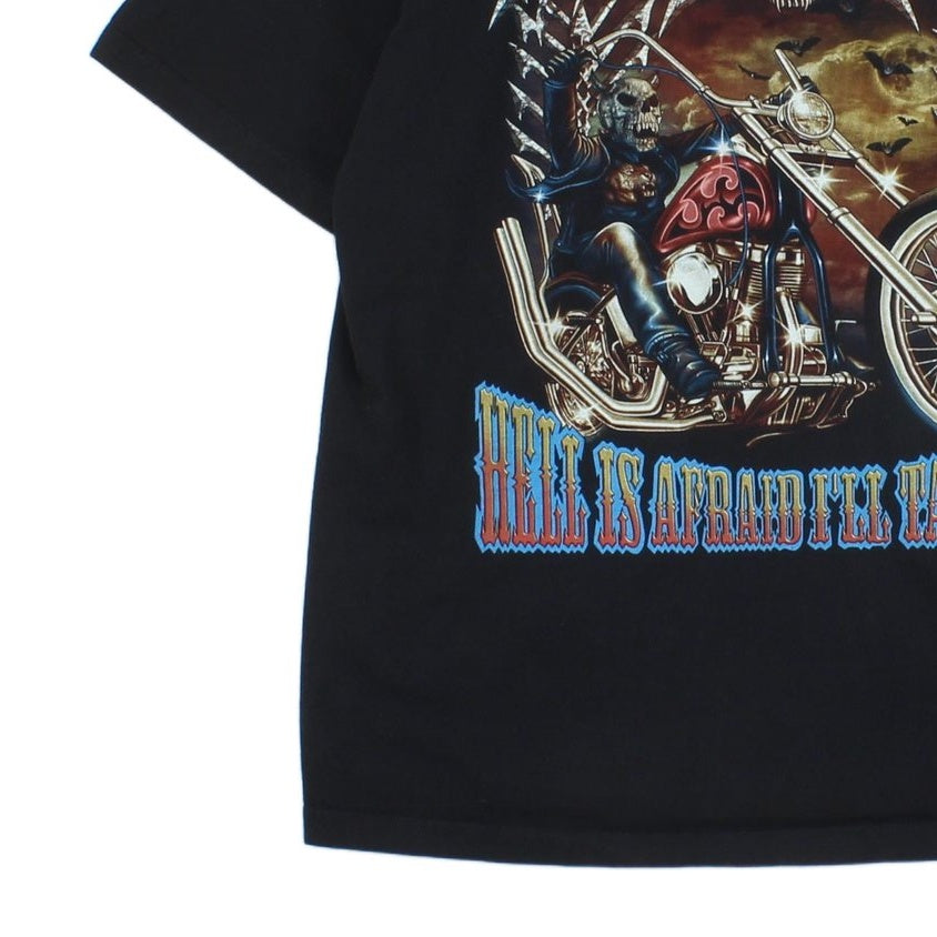 Mens Graphic T-Shirt Biker Skull