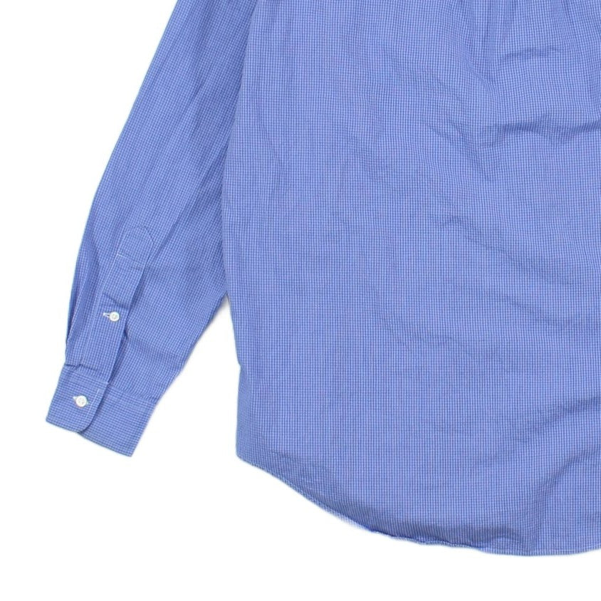 Mens Check Shirt Long Sleeve Button Down Classic