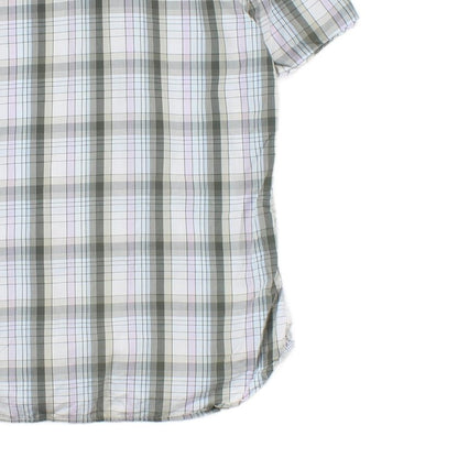 Mens Check Shirt Button Up Short Sleeve