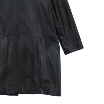 Womens Leather Overcoat Classic Long