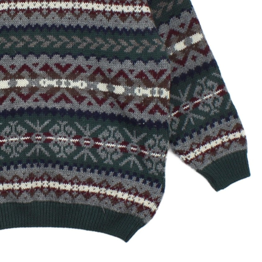 Mens Fair Isle Jumper Uk Made Wool